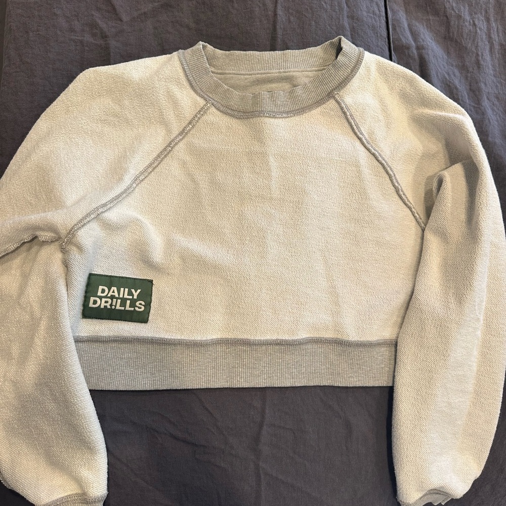 Gray Daily Drills Cropped Sweatshirt